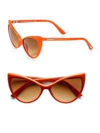 Retro-inspired, acetate frames in a cat's-eye design with signature T logo temples. Available in orange with gradient brown lens.Signature T logo temples100% UV protectionMade in Italy 