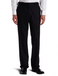 Louis Raphael ROSSO Men's Washable Wool Blend Herringbone Pattern Flat Front Dress Pant,Navy,30X30