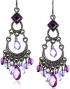 1928 Jewelry Purple Chandelier Earrings