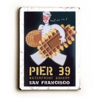 San Francisco Pier 39 (Customizable) 14x20 Limited-Edition Artistic Planked Wood Sign