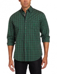 Nautica Men's Long Sleeve Wrinkle Resistant Saturated Tartan