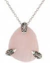 Judith Jack Kauai Sterling Silver, Marcasite and Pink Mother of Pearl Pendant Necklace, 18