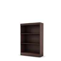 South Shore Axess Collection 3-Shelf Bookcase, Chocolate