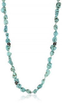 Lucky Brand Silver-Tone Turquoise-Color Flower Strand Necklace