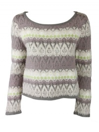 Rachel Comey womens nordic print cropped boatneck sweater