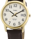 Timex Men's T2N369 Easy Reader Brown Leather Strap Watch