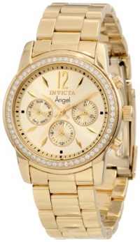 Invicta Women's 11770 Angel Gold Dial 18k Gold Ion-Plated Stainless Steel Watch