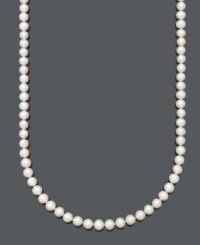 Perfection at its best - a pearl necklace completes any ensemble. Belle de Mer pearl strand features AA+ cultured freshwater pearls (8-9 mm) and a 14k gold clasp. Approximate length: 24 inches.