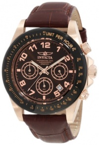 Invicta Men's 10712 Speedway Brown Dial Brown Leather Watch