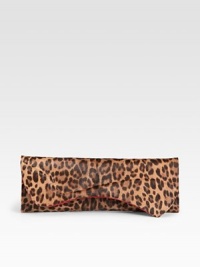 Start off your evening with this sleek statement bag, crafted from lush leopard-print haircalf.Magnetic flap closure One inside open pocket Faille lining 12W X 4H X 1/2D Made in Italy