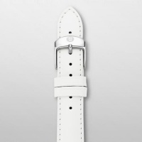 MICHELE 16mm White Patent Leather Strap