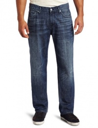 7 For All Mankind Men's Austyn Relaxed Straight Leg Jean in Indigo Blue