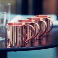 18oz 4 Pack, Solid Copper Moscow Mule Mug by Paykoc (12081x4)