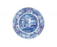 A charming rendering of the Italian countryside. Part of Spode's Blue Italian collection, vivid hues on creamy earthenware radiate old-world charm.