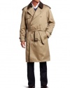 Hart Schaffner Marx Men's Burnett Double Breasted Military Trench Coat