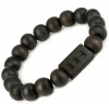 10MM Luos Tibetan Buddhist Prayer Mala Black Wood Bracelet Ping An Fu- W013