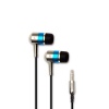 Hi-Fi Noise-Reducing Ear Buds For Kindle Fire HD 8.9 4G, iPad Mini, iPad3 and Touchscreen Tablets (Silver-Blue)