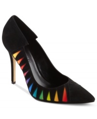 A touch of color. Truth or Dare's Groner rainbow pumps make this traditional shape so much more fun.