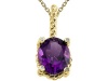 Genuine Amethyst Pendant by Effy Collection® in 14 kt Yellow Gold LIFETIME WARRANTY