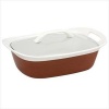 CorningWare Etch 2-1/2-Quart with Glass Cover in Brick