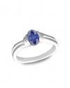 Effy Jewlery Sterling Silver Blue Sapphire Ring, .94 TCW Ring size 7