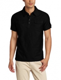 Kenneth Cole Men's Slub Woven Trims Polo Shirt