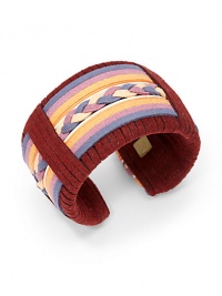 THE LOOKSuede designBraided detail Hand wovenTHE MEASUREMENTWidth, about 1.25ORIGINMade in USA