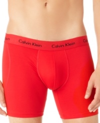 Classic fit Calvin Klein microfiber stretch boxer brief are comfortable to wear with never having to worry if they'll bunch up.