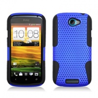 Perforated Armor Hybrid Case for T-Mobile HTC One S - Blue