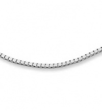 20 1mm Silver Plated Box Chain Necklace - Italian Style Shimmering High Polish