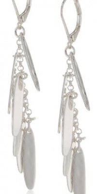 Kenneth Cole New York Shiny Silver Stick Linear Earrings