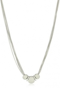 Nine West Chain Reaction Silver-Tone Uniform Ball Slider Necklace