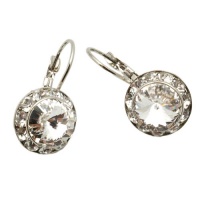 Classic Clear 15mm Crystal Drop Earrings Made With Swarovski Elements