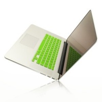 TopCase Lime Green Keyboard Silicone Cover Skin for New Macbook pro 15-Inch with Retina Display A1398 with Logo Mouse Pad