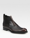 Leather Chelsea boot design with side goring.Leather upperLeather liningRubber soleMade in Italy