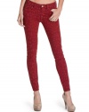 GUESS Brittney Ankle Skinny Colored Leopard Je, RED SEA (23)