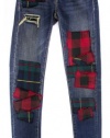 Denim & Supply By Ralph Lauren Tartan Patchwork Stretch Skinny Jean Pant 24