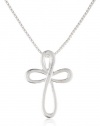 Sterling Silver Eternity Cross Pendant, 18