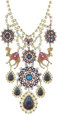 Betsey Johnson Morocco Adventure Camel Multi-Chain Bib Necklace