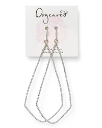 Your outfit's complete with a bit of silver-dipped sparkle, courtesy of Dogeared's teardrop-shaped swing earrings.