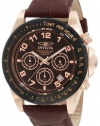 Invicta Men's 10712 Speedway Brown Dial Brown Leather Watch