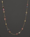 Multicolored sapphires make a timeless statement on Marco Bicego's Siviglia necklace, crafted in 18 karat yellow gold.