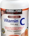 Kirkland Vitamin C (500 mg), 500-Count, Tangy Orange,  Chewable Tablets