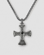 Scott Kay UnKaged tablet design is wrapped with a brass cross. Includes 26 silver chain About 1W X 1½H Made in USA