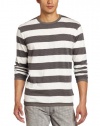 French Connection Men's Spain Stripe Long Sleeve Crew Neck T-Shirt