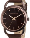 Anne Klein Women's 10/9927BNBN Brown Ion-Plated Brown Leather Strap Watch