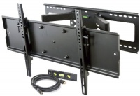 VideoSecu TV Wall Mount for most 32- 65 LCD LED Plasma TV Flat Screen with VESA up to 600x400 mm, Full Motion Dual Arm Articulating Mount bracket with Free HDMI Cable Fits up to 24 Studs B71