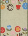 Momeni Retro Flowers Rug, Grass, 3' x 5'