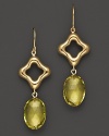 Oro verde drops, set in 14K yellow gold.