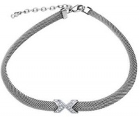 Skagen Denmark Womens Jewelry Silver Domed Mesh Necklace #JNS0015